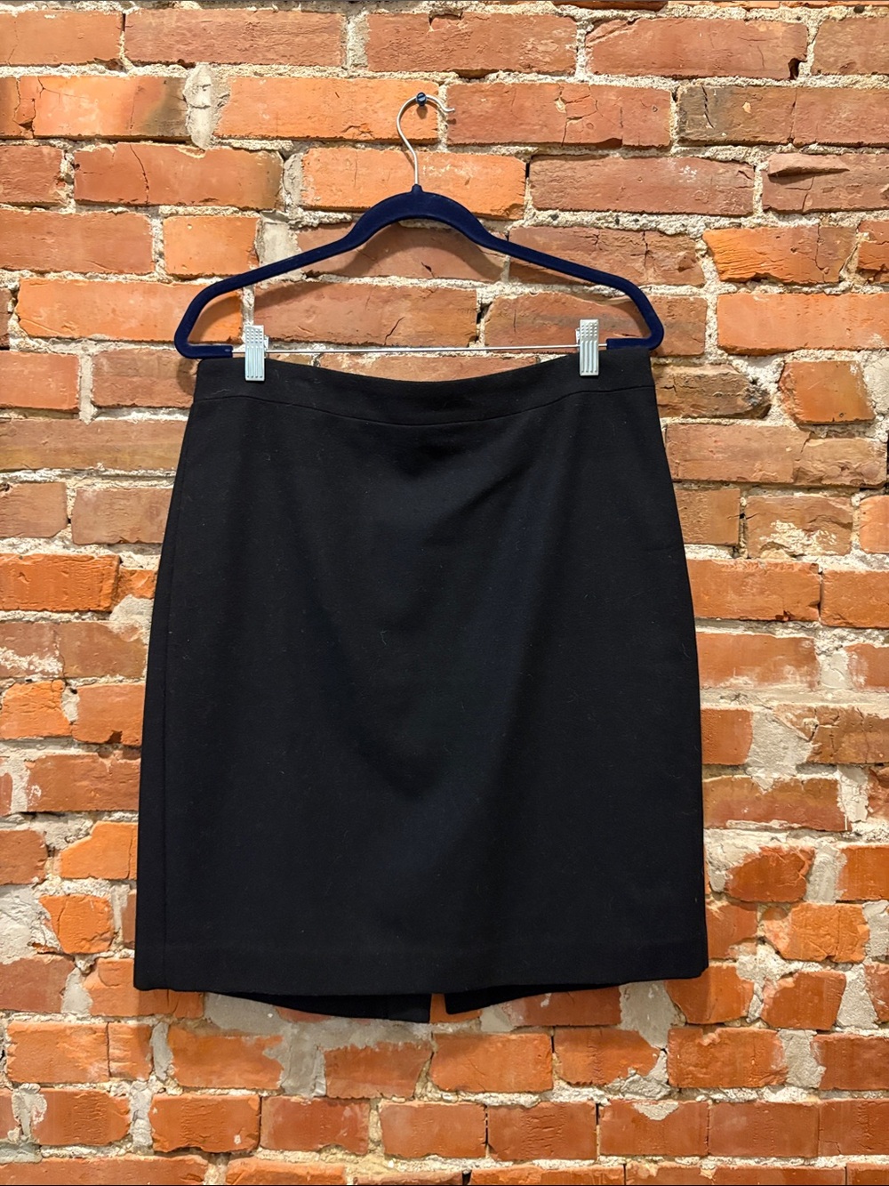 J. Crew Black Wool-Blend Pencil Skirt